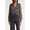Veronica Beard Hickory Paisley Silk Blouse In Multi