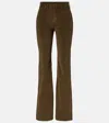 Veronica Beard High-rise Cotton Wide-leg Pants In Brown