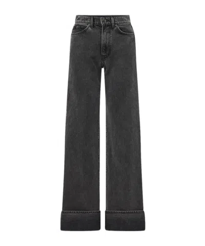 Veronica Beard Taylor High-rise Wide-leg Jeans In Gray