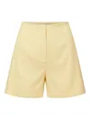 Veronica Beard Brit Stretch-linen Short In Chamomile In Yellow