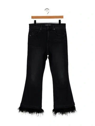 Pre-owned Veronica Beard High-rise Flared Jeans In Black
