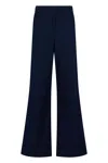 Veronica Beard Bell-bottom Viscose Jeans In Blue