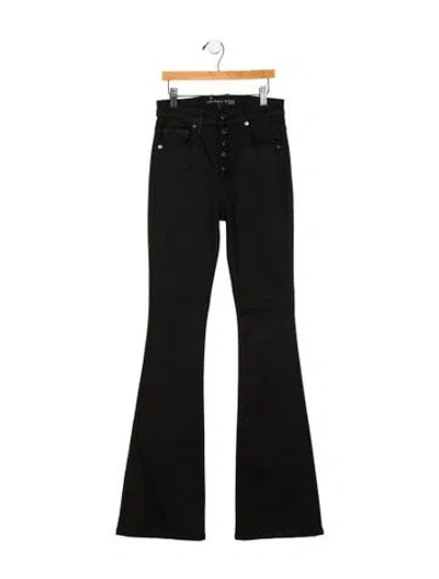 Pre-owned Veronica Beard High-rise Flared Jeans In Black