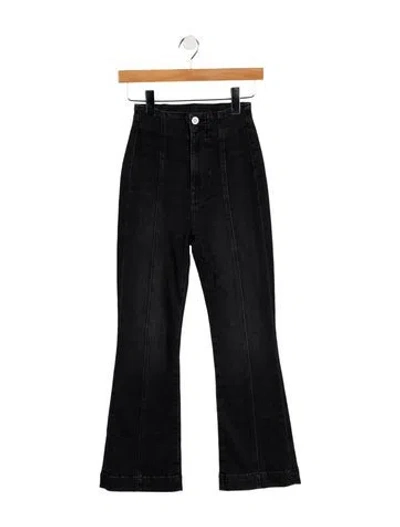 Pre-owned Veronica Beard High-rise Flared Jeans In Black