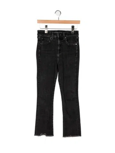 Pre-owned Veronica Beard High-rise Flared Jeans In Black
