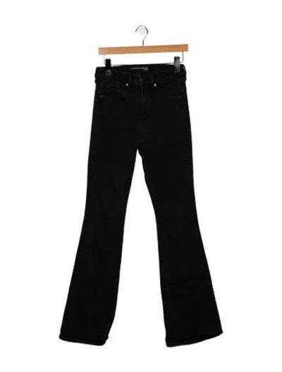 Pre-owned Veronica Beard High-rise Flared Jeans In Black