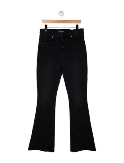 Pre-owned Veronica Beard High-rise Flared Jeans In Black
