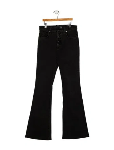 Pre-owned Veronica Beard High-rise Flared Jeans In Black