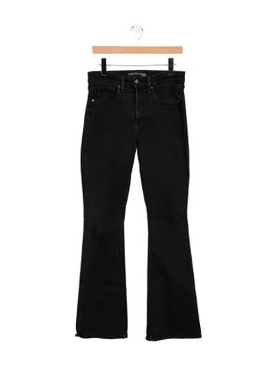 Pre-owned Veronica Beard High-rise Flared Jeans In Black