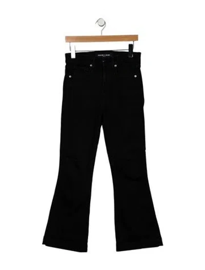 Pre-owned Veronica Beard High-rise Flared Jeans In Black