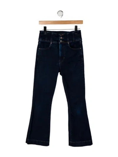 Pre-owned Veronica Beard High-rise Flared Jeans In Black