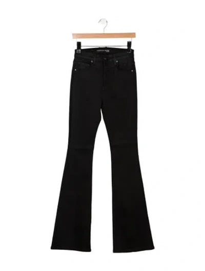 Pre-owned Veronica Beard High-rise Flared Jeans In Black