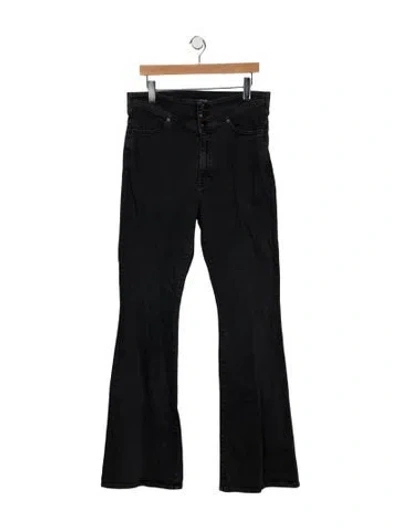 Pre-owned Veronica Beard High-rise Flared Jeans In Black