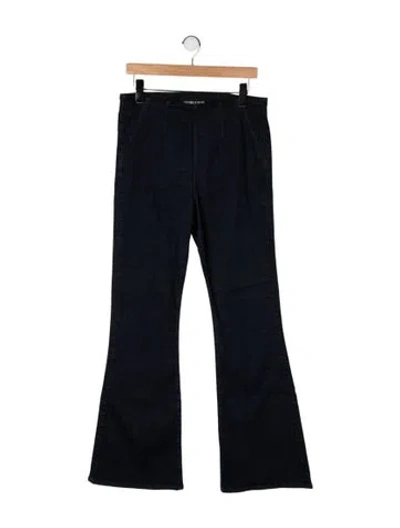Pre-owned Veronica Beard High-rise Flared Jeans In Black