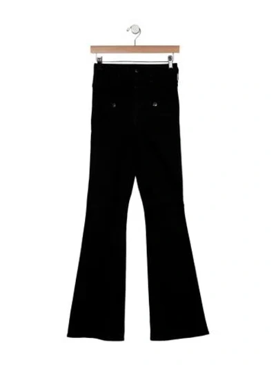 Pre-owned Veronica Beard High-rise Flared Jeans In Black