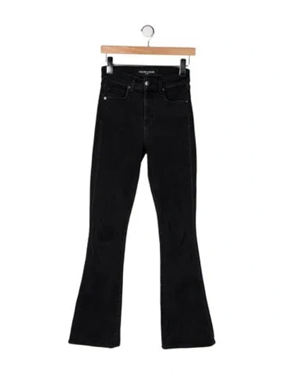 Pre-owned Veronica Beard High-rise Flared Jeans In Black
