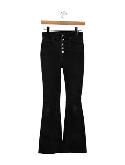 Pre-owned Veronica Beard High-rise Flared Jeans In Black