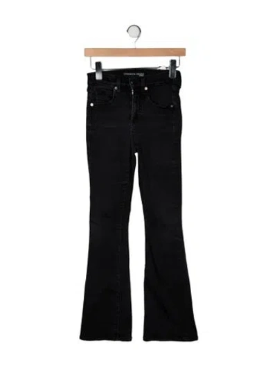 Pre-owned Veronica Beard High-rise Flared Jeans In Black