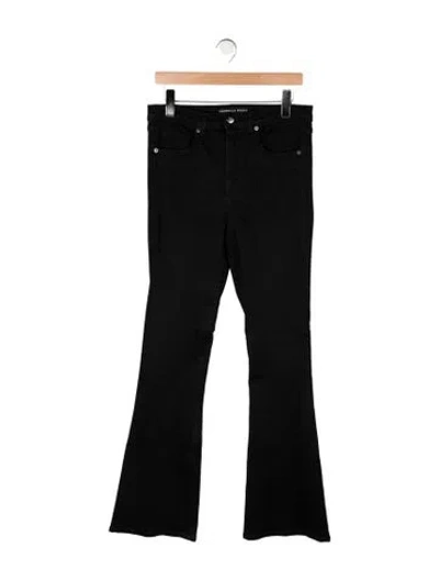 Pre-owned Veronica Beard High-rise Flared Jeans In Black