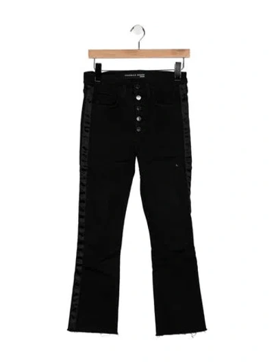 Pre-owned Veronica Beard High-rise Flared Jeans In Black