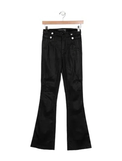 Pre-owned Veronica Beard High-rise Flared Jeans In Black