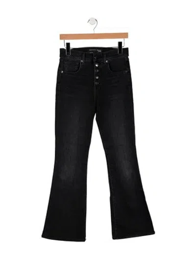 Pre-owned Veronica Beard High-rise Flared Jeans In Black