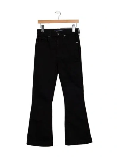 Pre-owned Veronica Beard High-rise Flared Jeans In Black