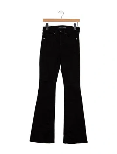 Pre-owned Veronica Beard High-rise Flared Jeans In Black