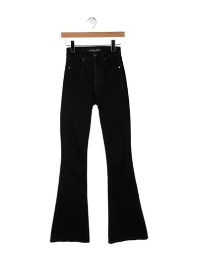 Pre-owned Veronica Beard High-rise Flared Jeans In Black