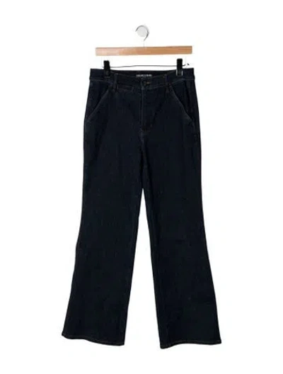 Pre-owned Veronica Beard High-rise Flared Jeans In Black