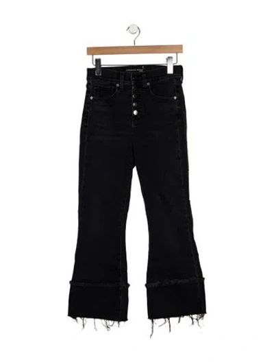 Pre-owned Veronica Beard High-rise Flared Jeans In Black