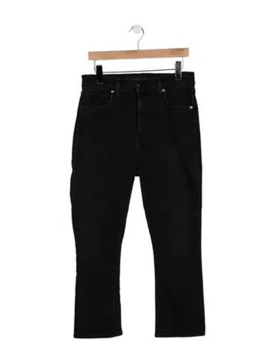 Pre-owned Veronica Beard High-rise Flared Jeans In Black