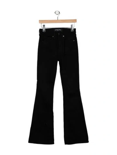 Pre-owned Veronica Beard High-rise Flared Jeans In Black