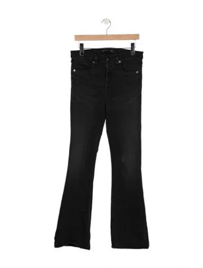 Pre-owned Veronica Beard High-rise Flared Jeans In Black