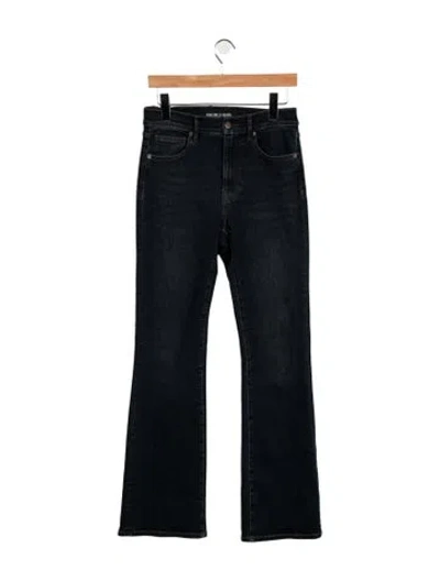 Pre-owned Veronica Beard High-rise Flared Jeans In Black