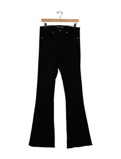 Pre-owned Veronica Beard High-rise Flared Jeans In Black