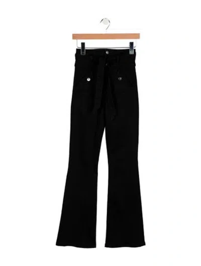 Pre-owned Veronica Beard High-rise Flared Jeans In Black