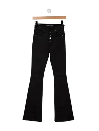 Pre-owned Veronica Beard High-rise Flared Jeans In Black