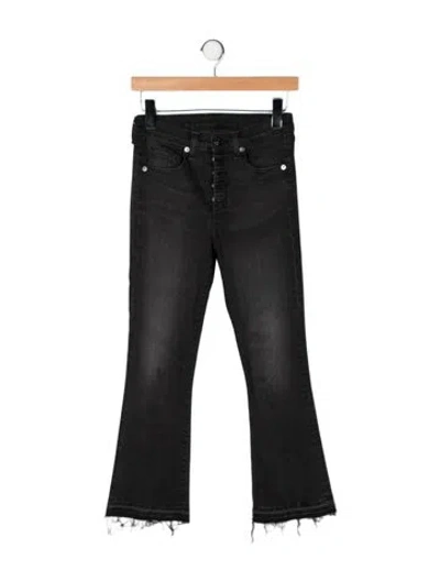 Pre-owned Veronica Beard High-rise Flared Jeans In Black