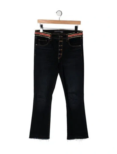 Pre-owned Veronica Beard High-rise Flared Jeans In Black