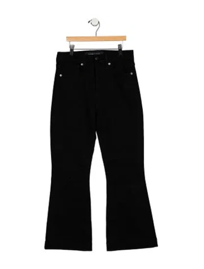 Pre-owned Veronica Beard High-rise Flared Jeans In Black