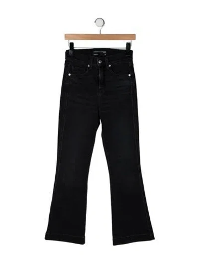 Pre-owned Veronica Beard High-rise Flared Jeans In Black