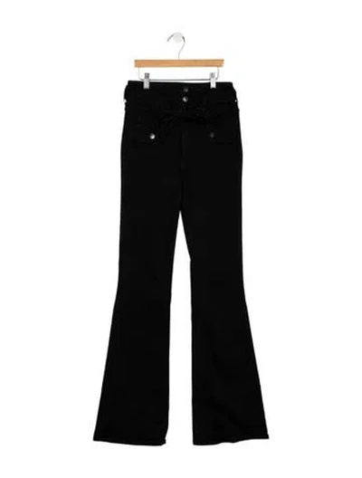 Pre-owned Veronica Beard High-rise Flared Jeans In Black