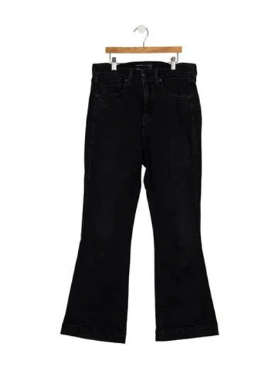 Pre-owned Veronica Beard High-rise Flared Jeans In Black