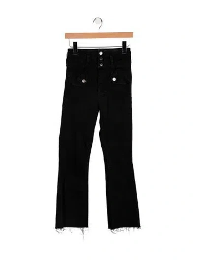 Pre-owned Veronica Beard High-rise Flared Jeans In Black