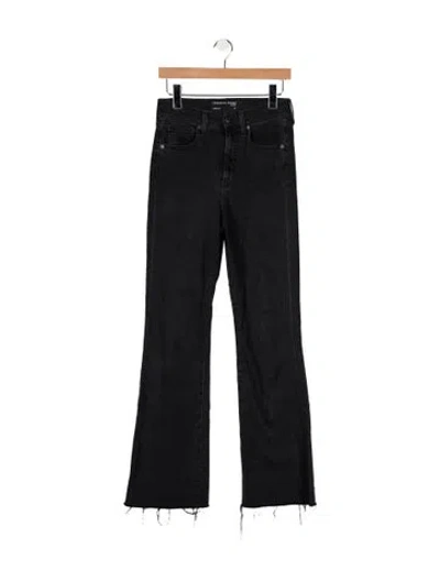 Pre-owned Veronica Beard High-rise Flared Jeans In Black