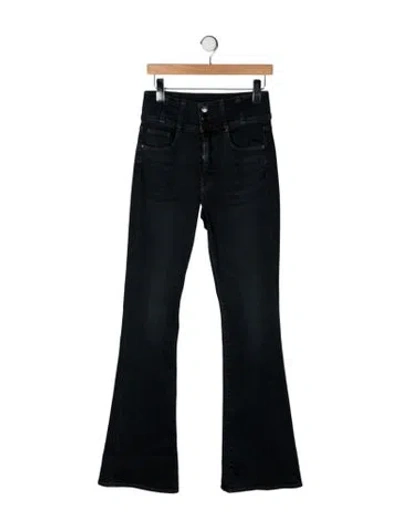 Pre-owned Veronica Beard High-rise Flared Jeans In Black