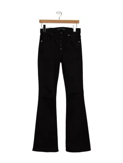 Pre-owned Veronica Beard High-rise Flared Jeans In Black