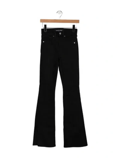 Pre-owned Veronica Beard High-rise Flared Jeans In Black