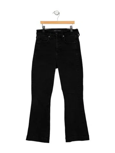 Pre-owned Veronica Beard High-rise Flared Jeans In Black